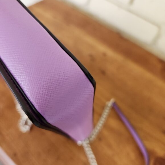 Like New Kate Spade Spencer Iris Bloom Leather Chain Crossbody Bag - Picture 10 of 13